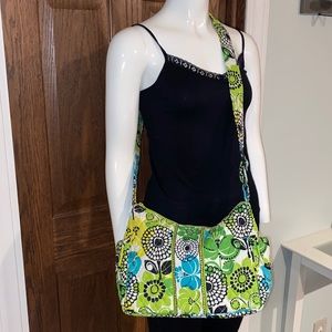 Vera Bradley Green/yellow/teal Crossbody Purse